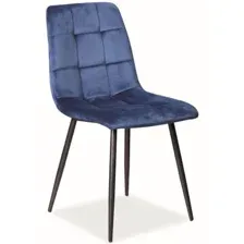 стул кухонный Signal Chic Velvet Black, синий