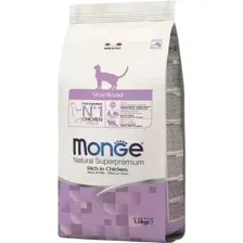 Сухой корм Monge Cat Daily Line Sterilised для стерилизованных кошек, из курицы 1,5кг