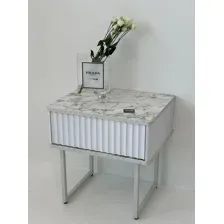 Тумба Shtabe Royal 5001 эко (мрамор каррара/белый)