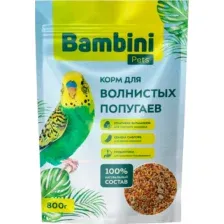 Bambini Pets Корм для волнистых попугаев 800 г