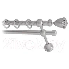 Карниз для штор Lm Decor Кубок 110 2р витой 25/16мм (сатин, 1.6м)
