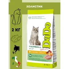 Сухой корм для кошек Dado Hairball с эффектом выведения шерсти c курицей 2 кг