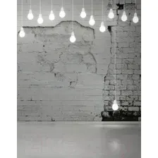 Фотообои листовые Citydecor Лампочки 3D (200x254)