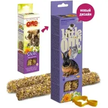 Лакомство для грызунов Little One Палочки с травами и цветами 2х55 г