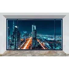 Фотообои листовые Citydecor Ночной город панорама (400x254)