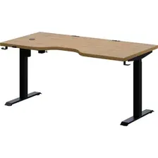 Стол с подъемным механизмом Millwood Подъемный Смарт с вырезом 160x80 (дуб золотой Craft/металл черный)