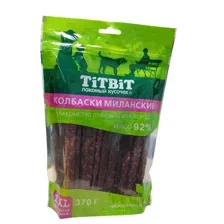 ТИТБИТ Колбаски Миланские XXL (Лакомство для собак из баранины)  370ГР.