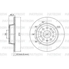 Тормозной диск PATRON PBD7033 полный , задняя ось