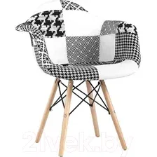 Стул Stool Group Eames / Y809 (пэчворк черный/белый)