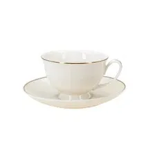 Чашка с блюдцем фарфоровая 250 мл (арт. RN10230-1G, код 294619)