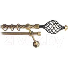Карниз для штор Lm Decor Вираж 098 2р витой (антик, 3.2м)