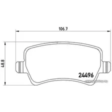 Тормозные колодки Brembo P24078