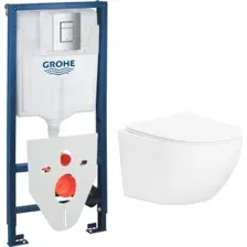 Унитаз подвесной Lauter Sulzdorf + GROHE Rapid SL 38772001 + панель GROHE 37131000 (белый с микролифтом)