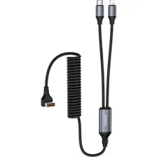Кабель Hoco DU60 USB Type-A - USB Type-C/Lightning (1.5 м, черный)
