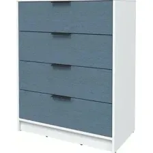 Комод Интерлиния Концепт КТ-К80 Глосс (белый платинум/дуб лазурный)