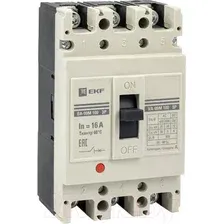 Выключатель автоматический EKF PROxima ВА-99М 100/16А 3P 35кА / mccb99-100-16m