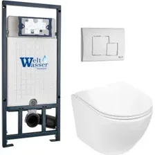 Унитаз подвесной WeltWasser Marberg 507 + Merzbach 043 GL-WT + Mar 507 SE GL-WT