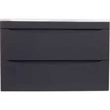 Symbolite Тумба под умывальник Бергамо мини 90 Люкс Plus 2 ящика (подвесная, черный)