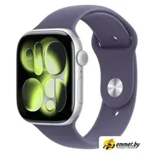 Умные часы Apple Watch Series 11 46 мм (алюминиевый корпус, серебристый/фиолетовый туман, спортивный