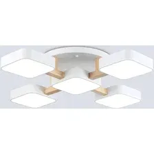 Подвесная люстра Ambrella light FL4881/5 WH/WD (белый/дерево)