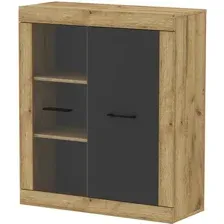 Шкаф-витрина Интерлиния Loft LT-ШН1 (дуб золотой/антрацит)