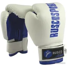 Тренировочные перчатки Rusco Sport 10 oz (белый/синий)