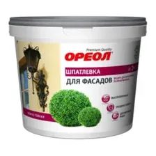 Шпатлевка влагостойкая для фасадов "ОРЕОЛ" для наружных работ 1,5 кг.