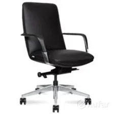 Кресло офисное Norden Neo LB / HD-2218-1 L LB (черная кожа/алюминиевая база)