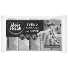 Губка для мытья посуды Master FRESH XL STRONG 5 шт.