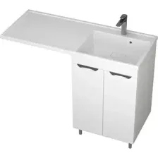 Тумба с умывальником Uncoria Мера 55 с 2-мя дв + Paola Magenta 1200 R (белый)