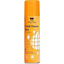Лак для укладки волос Holly Polly Gold Dance Star Сильной фиксации с золотыми блестками (150мл)