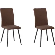 Стул TetChair La Rousse (рогожка, коричневый/черный, 2 шт)