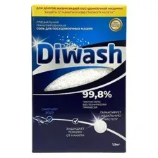 Соль для посудомоечных машин DiWash, гранулированная, 1.5 кг