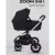 Универсальная коляска MOWbaby Zoom PU RA087 (3 в 1, silver black)