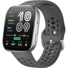 Умные часы Amazfit Bip 6 (серебристый, с серым силиконовым ремешком)