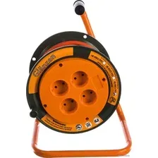 Удлинитель на катушке Glanzen EB-30-002 (30 м, оранжевый)