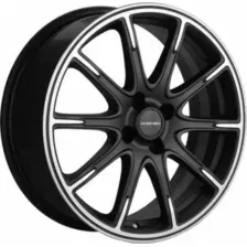 Литой диск Khomen KHW1707 Lada Vesta Cross 17x6.5" 4x100мм DIA 60.1мм ET 43мм (Black FP)