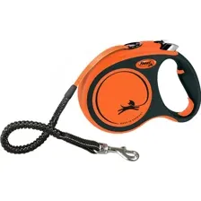 Поводок-рулетка Flexi Xtreme, S, 20 кг, лента, оранжевый, 5 м