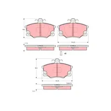Тормозные колодки дисковые передняя ось TRW GDB1223