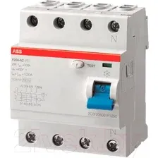 Устройство защитного отключения ABB F204 4P 63A 30mA 6kА 4М 2CSF204001R1630