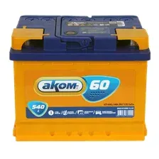 Автомобильный аккумулятор AKOM 6CT-60 Рус L 540A (60 А/ч)