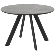 Стол Rondy-116 Dolmen Grey Premium Cer/черный