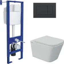 Унитаз подвесной Berges Wasserhaus Floe S Rimless + АТОМ 410 AT-043336 (с сиденьем)