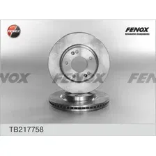 Тормозной диск FENOX TB217758 вентилируемый , передняя ось