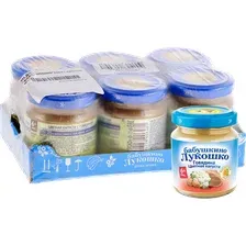 Уп. Пюре Бабушкино Лукошко цветная капуста с говядиной, 6х100 г
