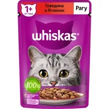 Влажный корм для кошек Whiskas Рагу с говядиной и ягненком (75г)