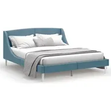 Кровать MONOFIX Лотти 160x200 (микровелюр/серый/голубой)