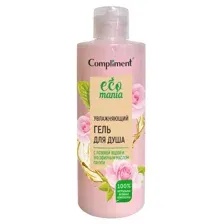 Гель для душа Compliment Ecomania увлажняющий с розовой водой 400мл