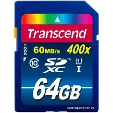 Карта памяти Transcend SDXC (Class 10) UHS-I Premium 64Gb (TS64GSDU1)