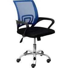 офисное компьютерное кресло AksHome Ricci New Chrome, синий